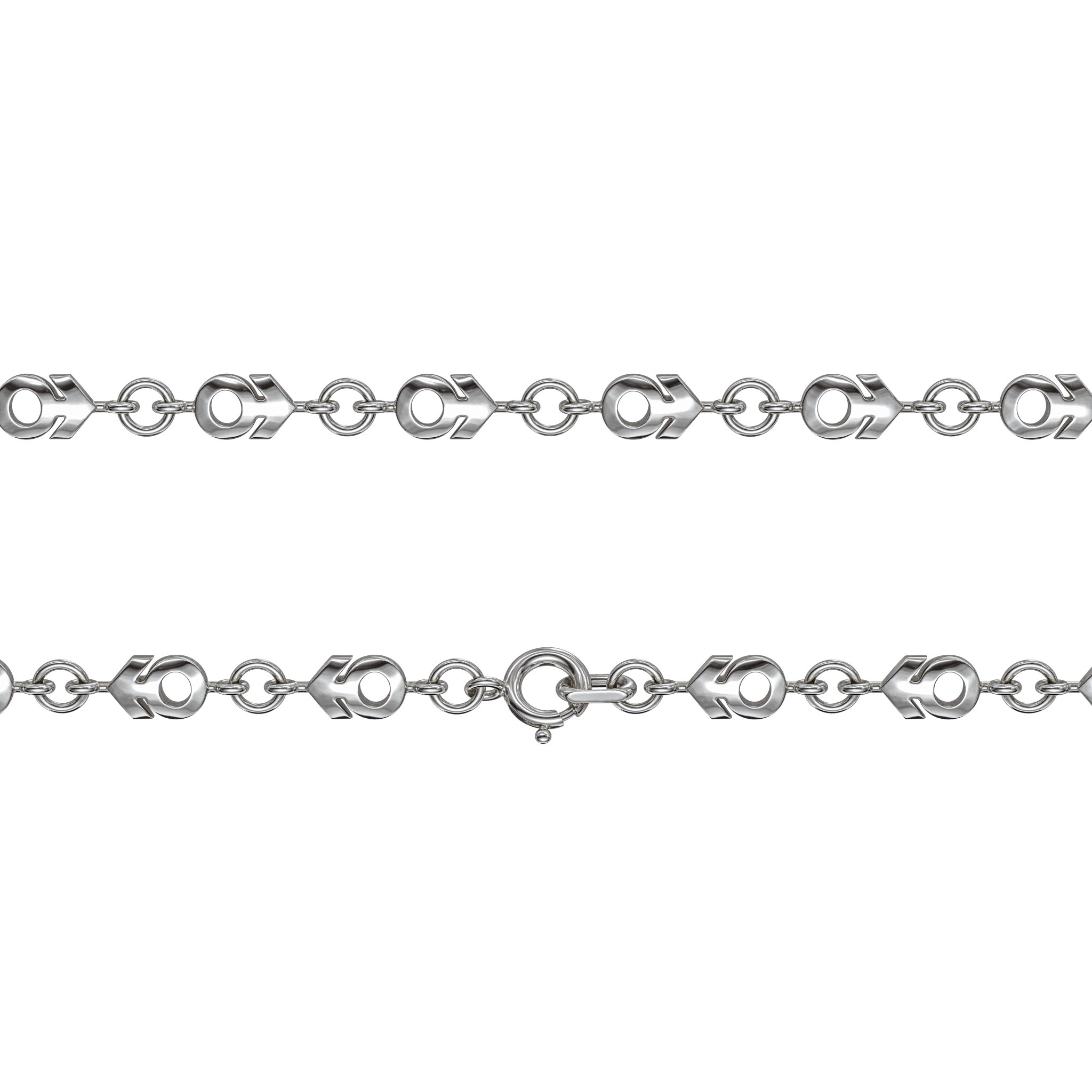A detail of ♂ Necklace S in Silver